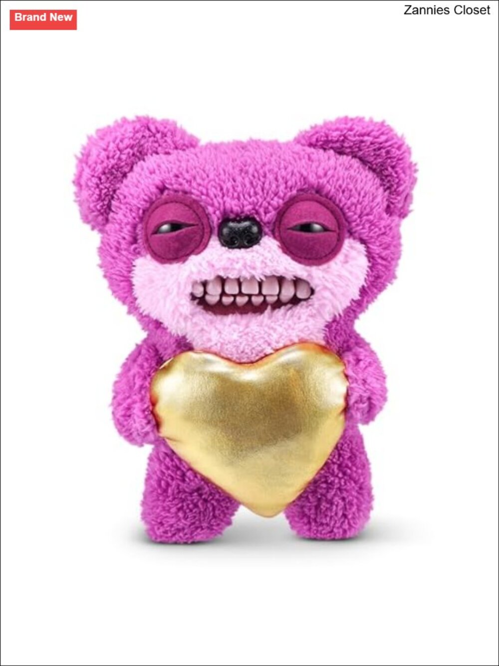 Fuggler Gold Fuggs Plush Teddy Bear Nightmare Collectible Toy 9"